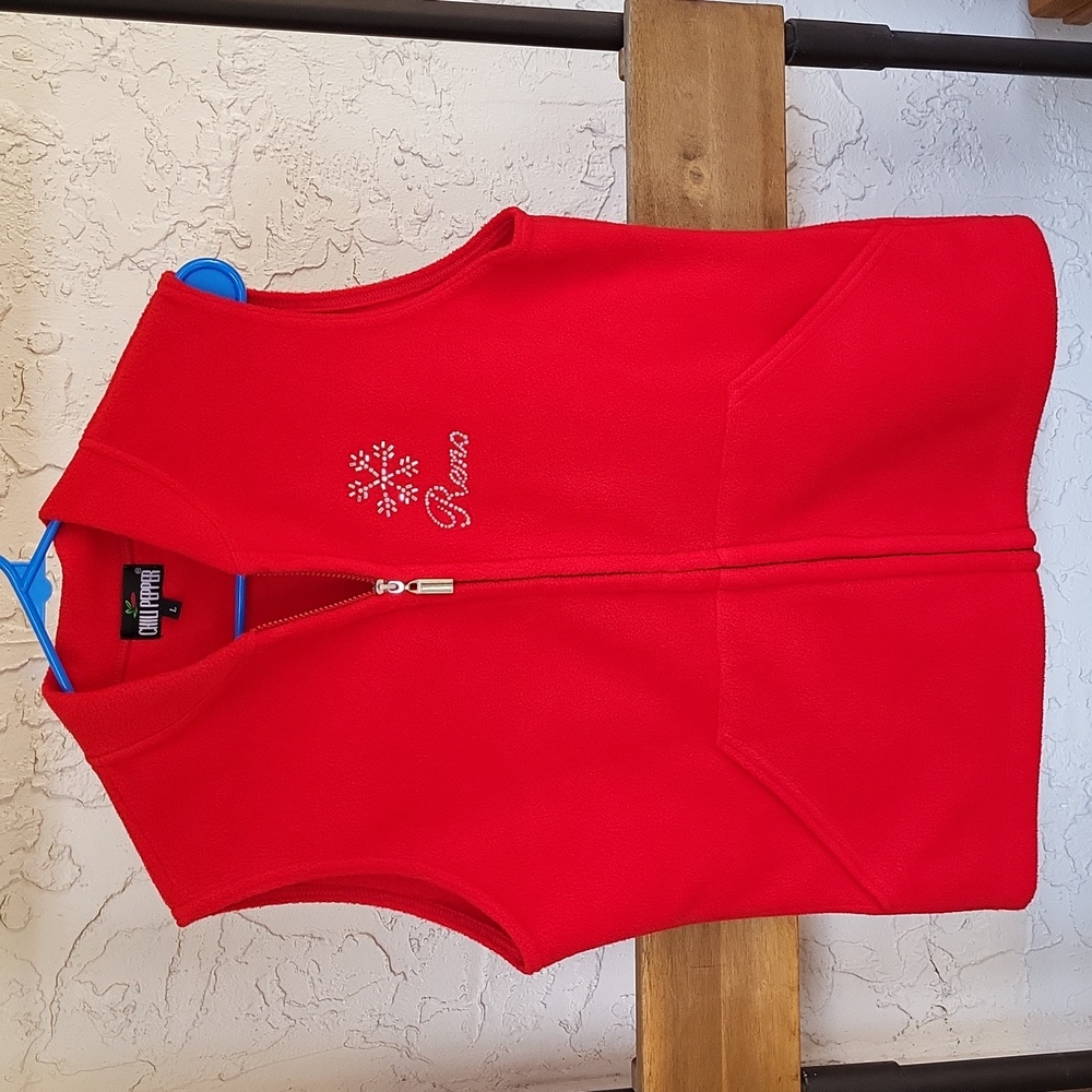 Chili Pepper Reno Red Fleece Vest